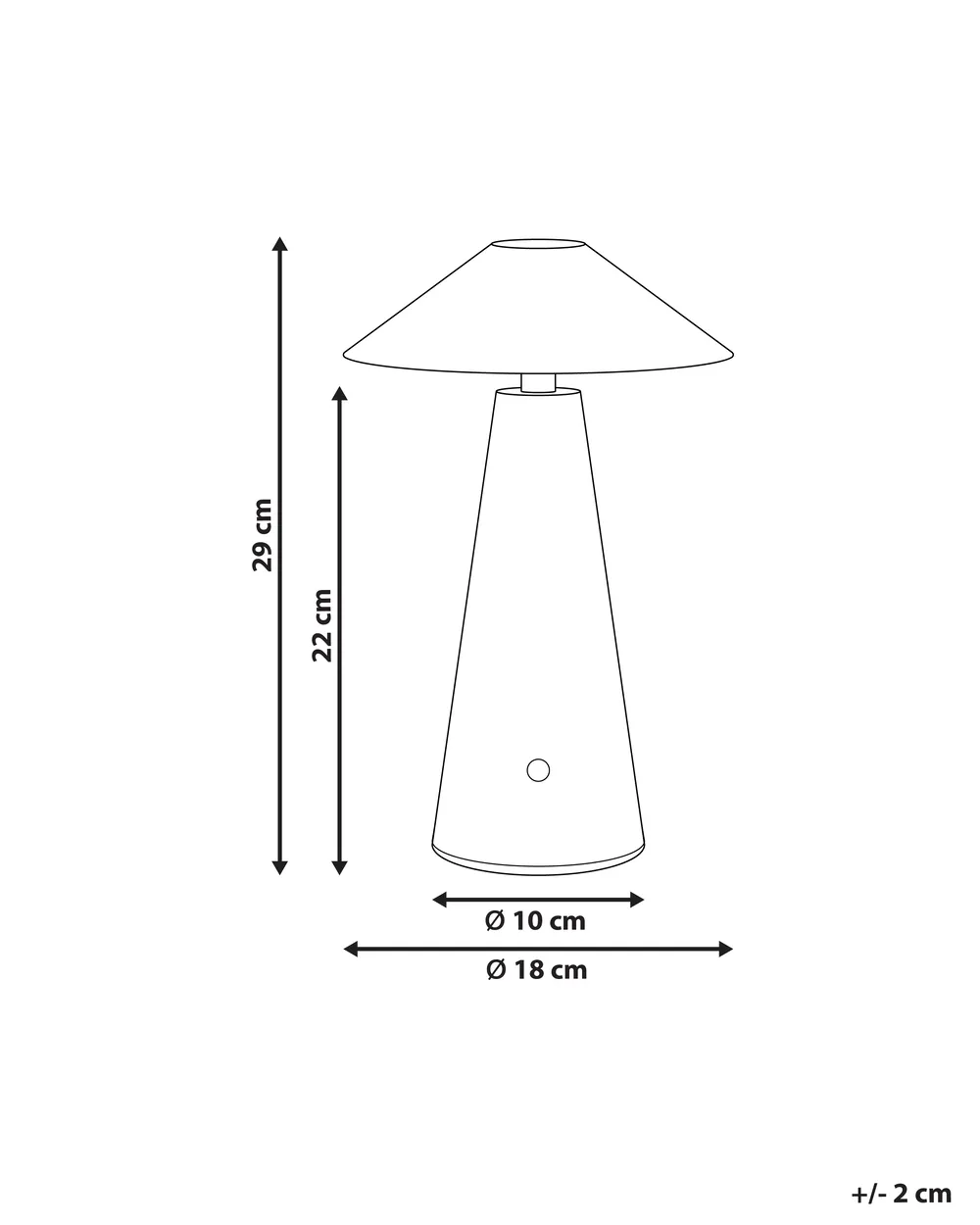 Wireless LED Table Lamp APAYAO with Dimmer Metal Blue_955124
