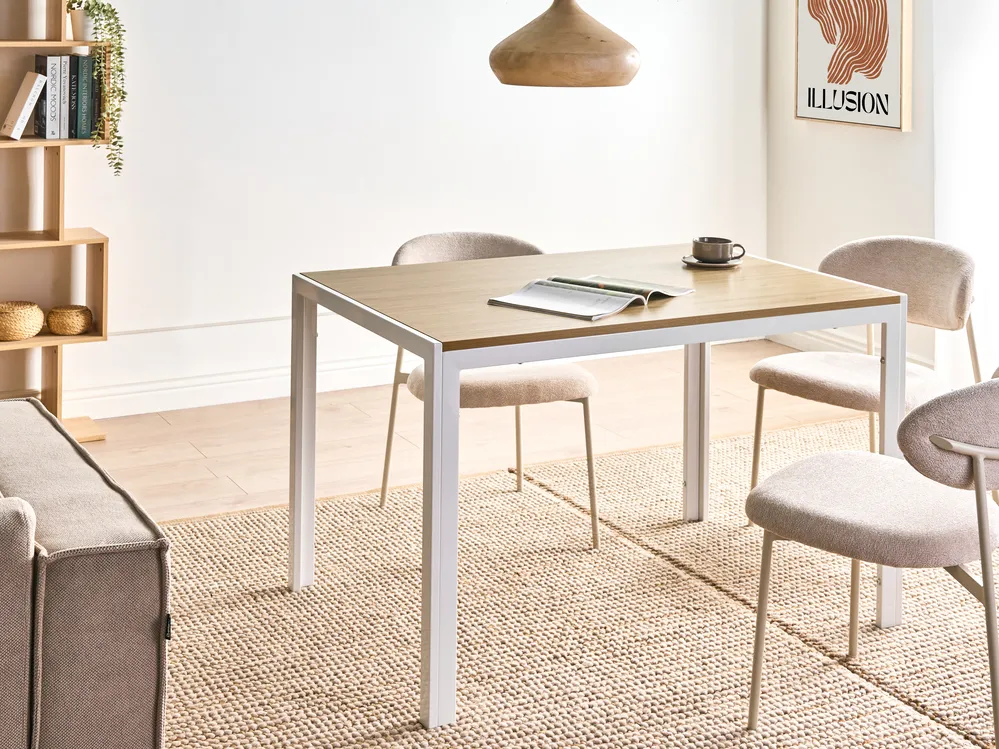 Dining Table MANN Brown/ White 120 cm 80 cm