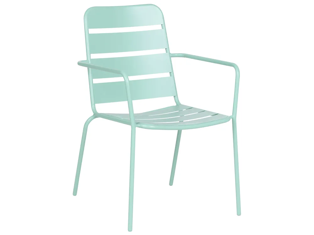 Garden Dining Set 6 Seater TERENZO Metal Mint Green_1077701