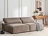 Modular Sofa 2 Seater HELLNAR Fabric Light Brown