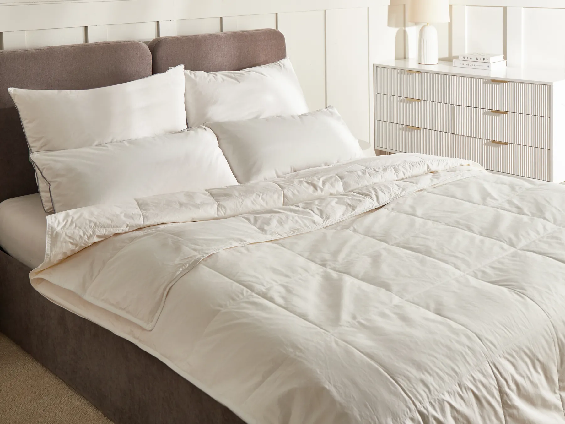 Double-Layered Duvet Duck Feathers and Down 4.5 TOG + 4.5 TOG All-Year SERRATO 150 x 200 cm_811326