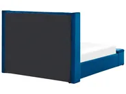 Bed with Storage Bench NOYERS Velvet Navy Blue 140 x 200 cm (EU Double)_834688