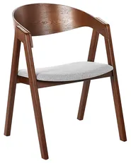 Set of 2 Dining Chairs YUBA Wood Light Grey_837220