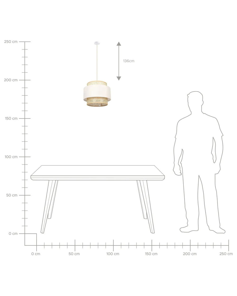 Pendant Lamp YUMURI Rattan Light Beige_861330