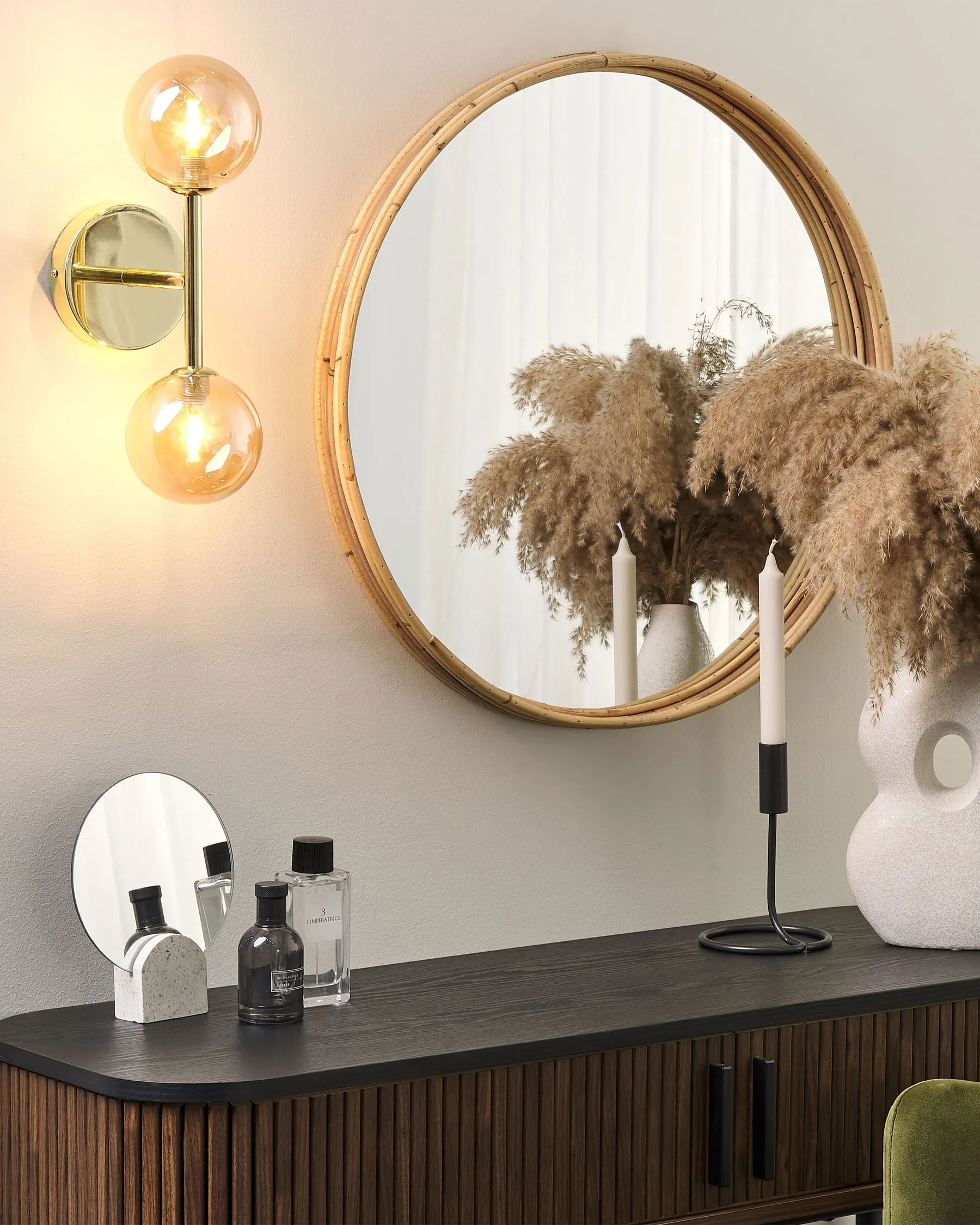 Vägglampa RAMIS Metall Guld_841332