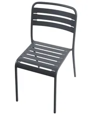 Set of 2 Garden Chairs LEFKADA Metal Dark Grey_1081236