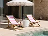 Set of 2 Sun Lounger Replacement Fabrics ANZIO/AVELLINO 113 x 44 cm Pink