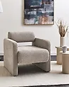 Fåtölj HALLSBERG Bouclé Taupe
