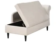 Right-Hand Chaise Longue LUIRO with Storage Velvet Beige_1000675
