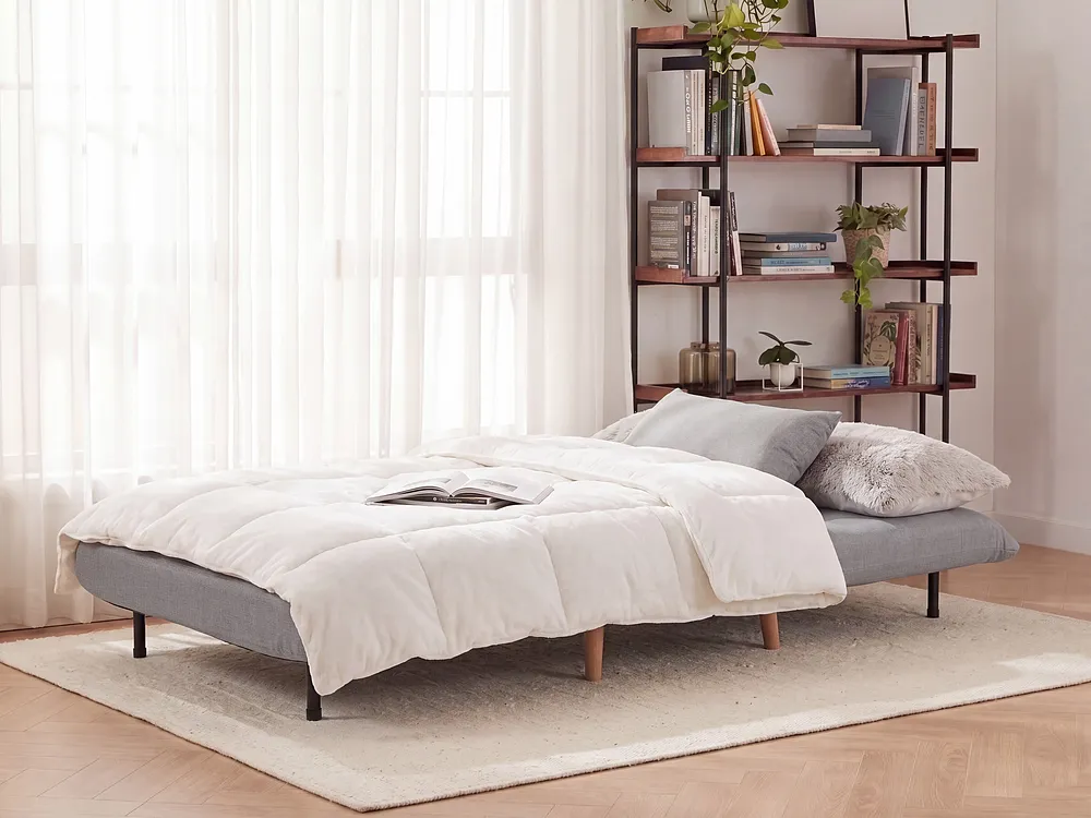 Single Sofa Bed SETTEN Fabric Light Grey_1153731