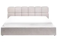 Ottoman Bed BASTON Boucle Light Beige 180 x 200 cm (EU Super King)_997019