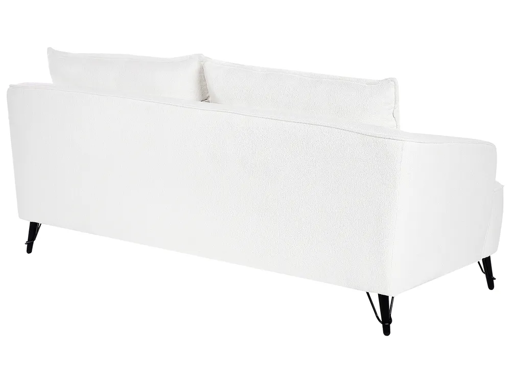 Sofa 3 Seater HOBRO Boucle White_943822