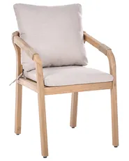 Garden Dining Set 6 Seater MANADO / SUMBA Acacia Wood Light Brown_1086799