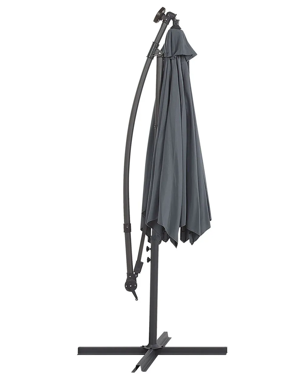 Cantilever Parasol LED 285 cm CORVAL Graphite Grey_778655