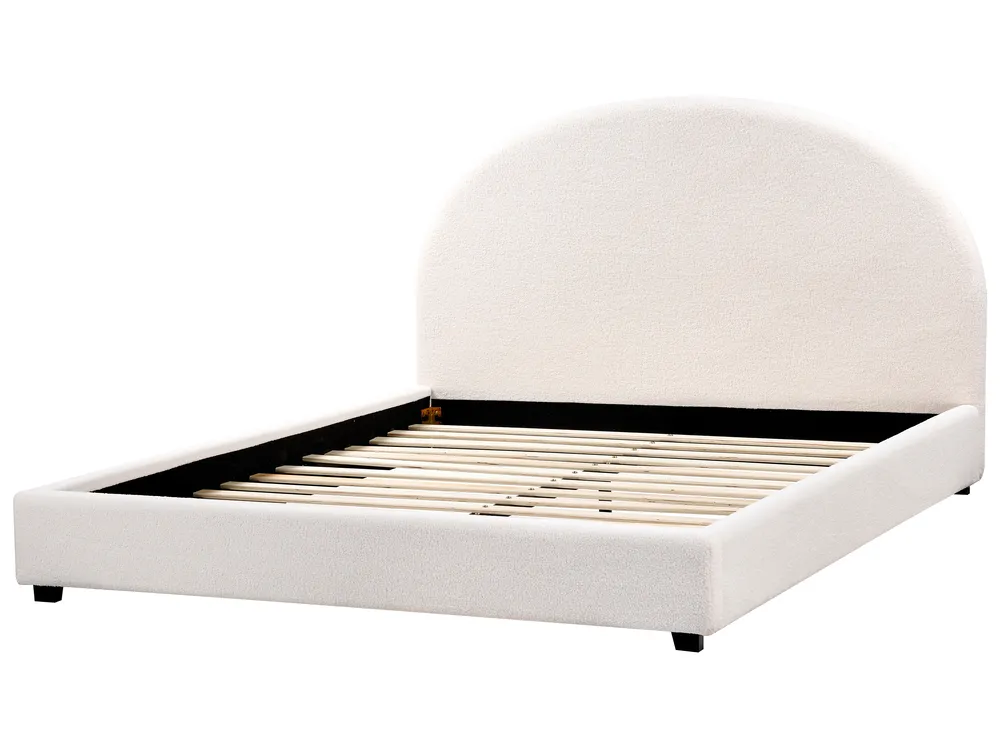 Bed Boucle VAUCLUSE 160 x 200 cm (EU King Size) Off-White_977231