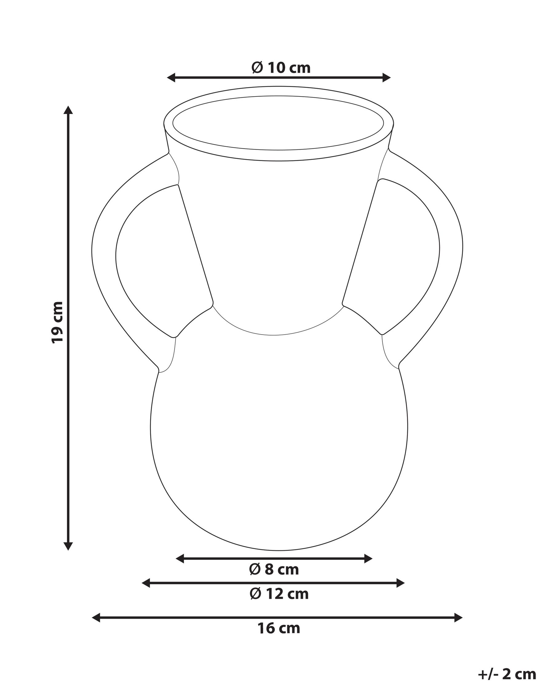 Flower Vase ORESTIADA 19 cm Ceramic Brown_846244