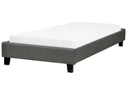 Bed without Headboard Fabric ROANNE 90 x 200 cm (EU Single) Grey_721502