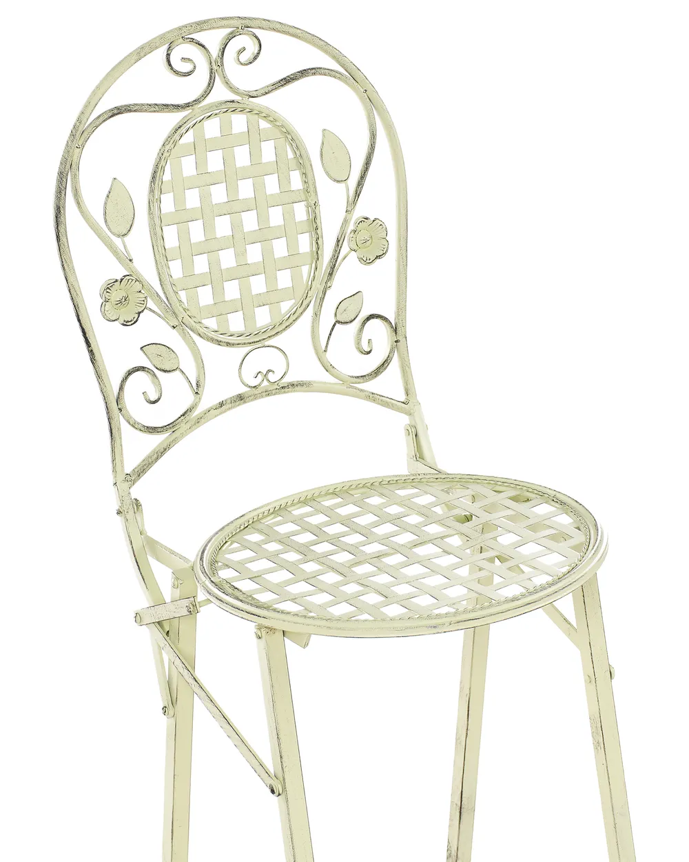 Set of 2 Garden Bar Chairs BIVIO Folding Metal Light Green_966483