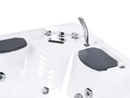 Corner Hot Tub with LED CUYABENO 2110 x 1500 mm White_1033726