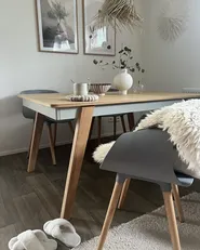 Dining Table PHOLA Light Oak 150 cm 90 cm_961379