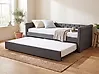 Trundle Bed Fabric LIBOURNE 80 x 200 cm (EU Small Single) Dark Grey