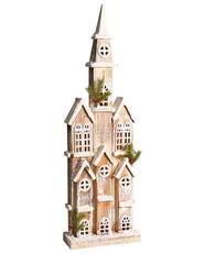 Christmas Decoration LED NILAKA 85 cm House Light Brown_1027978