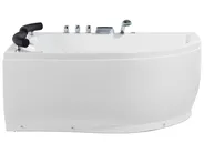 Kulmaporeamme LED-valolla PARADISO 158 x 113 cm Valkoinen Oikea_680854