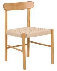 Set med 2 matstolar EAGAN Trä Ljusbrun/ Beige_985928