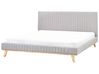 Bed Chenille TALENCE 180 x 200 cm (EU Super King) Light Grey