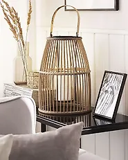 Lykta HOSTE 32 cm Bambu Beige_1178619