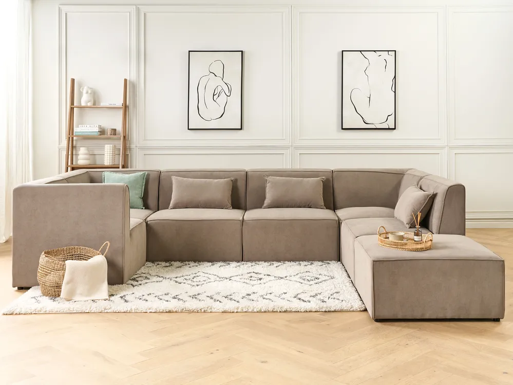 1-Seat Section LEMVIG Corduroy Taupe_876496