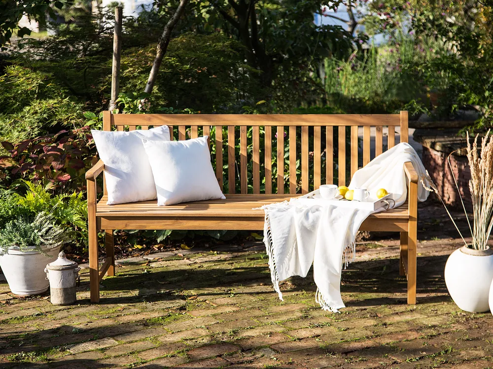 Garden Bench VIVARA 180 cm Certified Acacia Wood Light Brown
