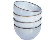 Set med 4 skålar JUNIPER Stengods Ljusblå_957429