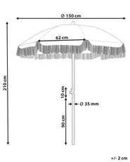 Aurinkovarjo 150 cm MONDELLO Vaaleanpunainen_848603
