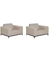 Nojatuolisetti 2 kpl ROVIGO Kangas Beige