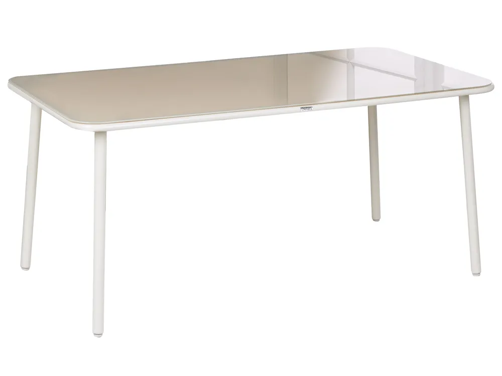 Garden Dining Table CARAVINO 160 cm 90 cm Metal Light Beige