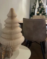Joulukoriste Pöytävalaisin DREVJA 51 cm Joulukuusi Beige_1051720