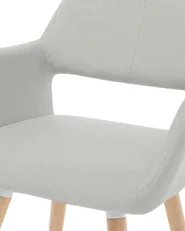 Set of 2 Dining Chairs CHICAGO Fabric Light Grey_743969