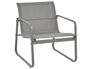 Garden Lounge Set with Table 4 Seater BARREA Metal Grey_921805