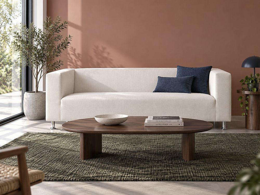 Sofa 3 Seater FLORO Chenille Off-White