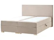 Divan Bed with Storage MAJOR Fabric Taupe 160 x 200 cm (EU King Size)_1028173
