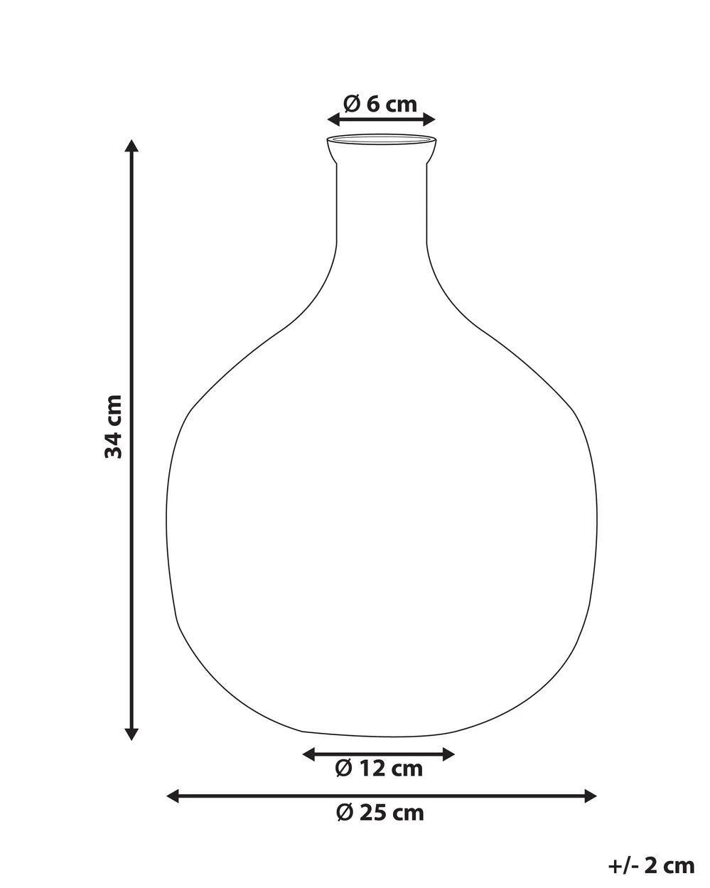 Blomvas RAZALA 34 cm Glas Flerfärgad_830414