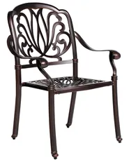 Set of 4 Garden Chairs with Cushions ANCONA Metal Dark Brown_765483