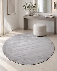 Teppe GESI Lysegrå ø 140 cm Viskose_1178028