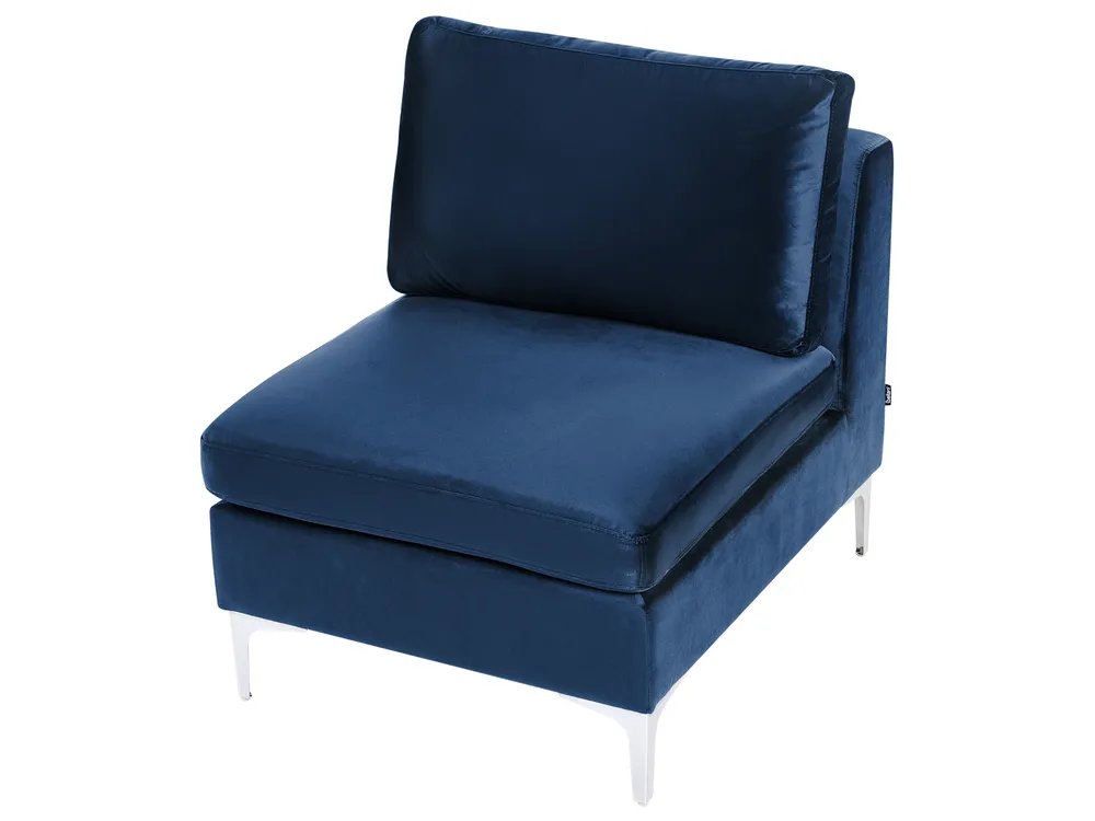 Modular Corner Sofa 4 Seater EVJA Velvet Navy Blue Left Hand_860007
