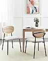 Ruokatuolisetti 2 kpl MAYETTA rottinki Vaaleanbeige