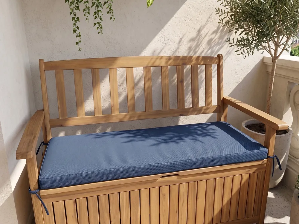 Bench Seat Pad Cushion SOVANA 108 x 45 cm Blue