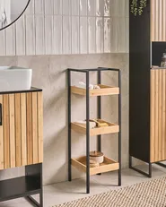 Hyllsystem med 3 hyllplan TAJZARA Bambu Ljusbrun_1014358