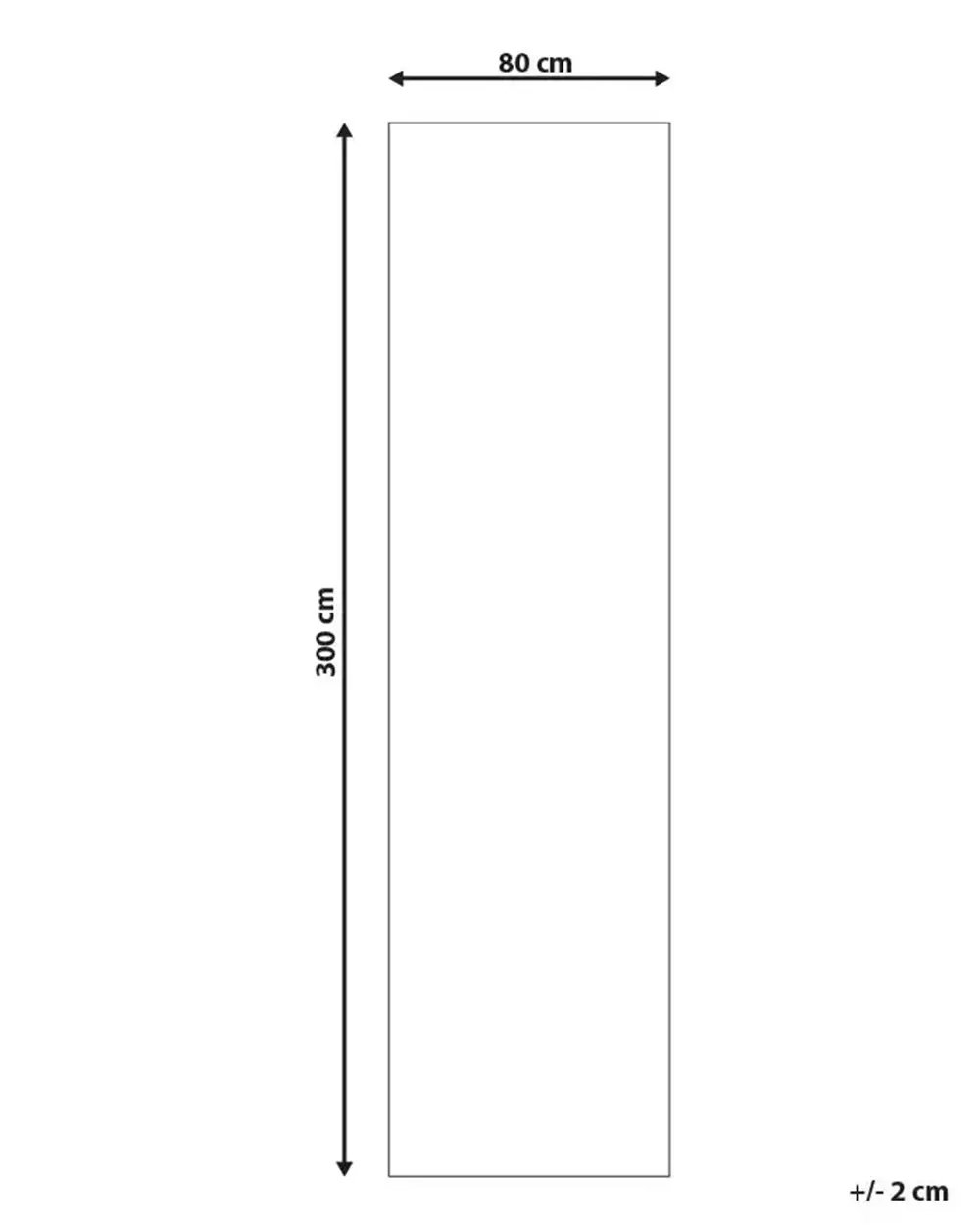 Rug GINGERA Off-White 80 x 300 cm_1124688