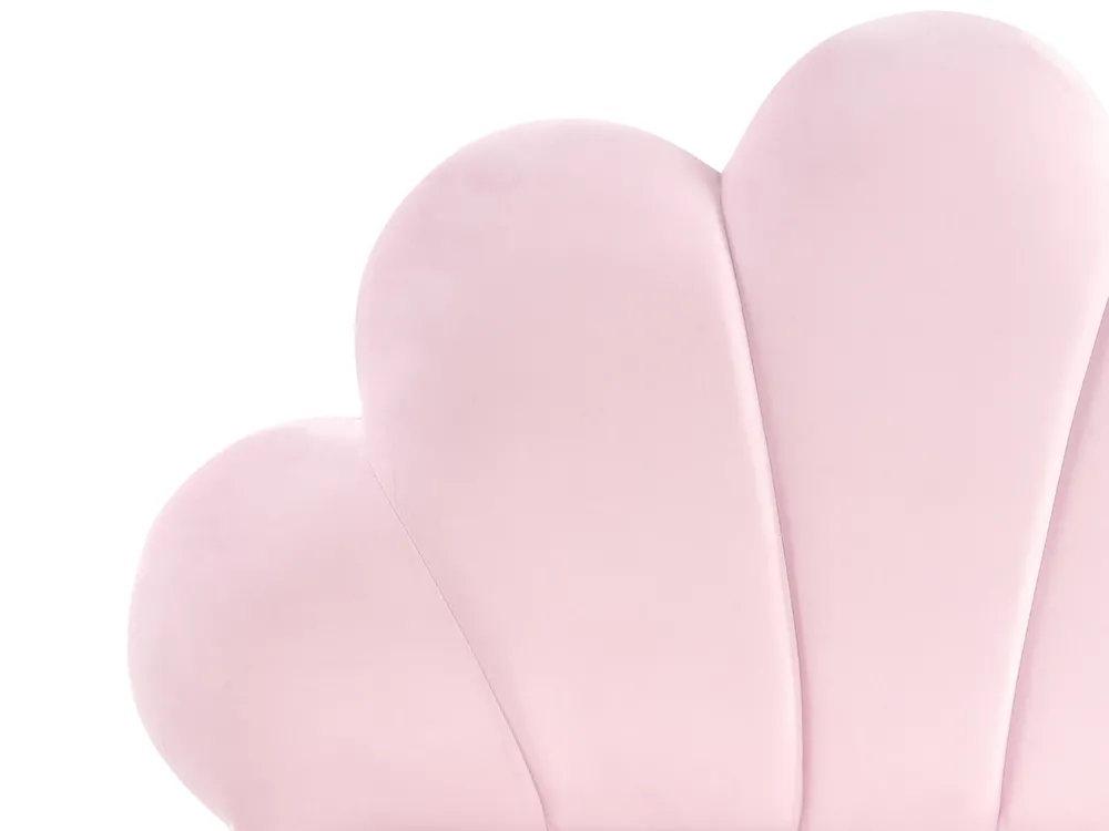 Barnsäng Snäckskal Sammet NEULISE 90 x 200 cm Rosa_984396